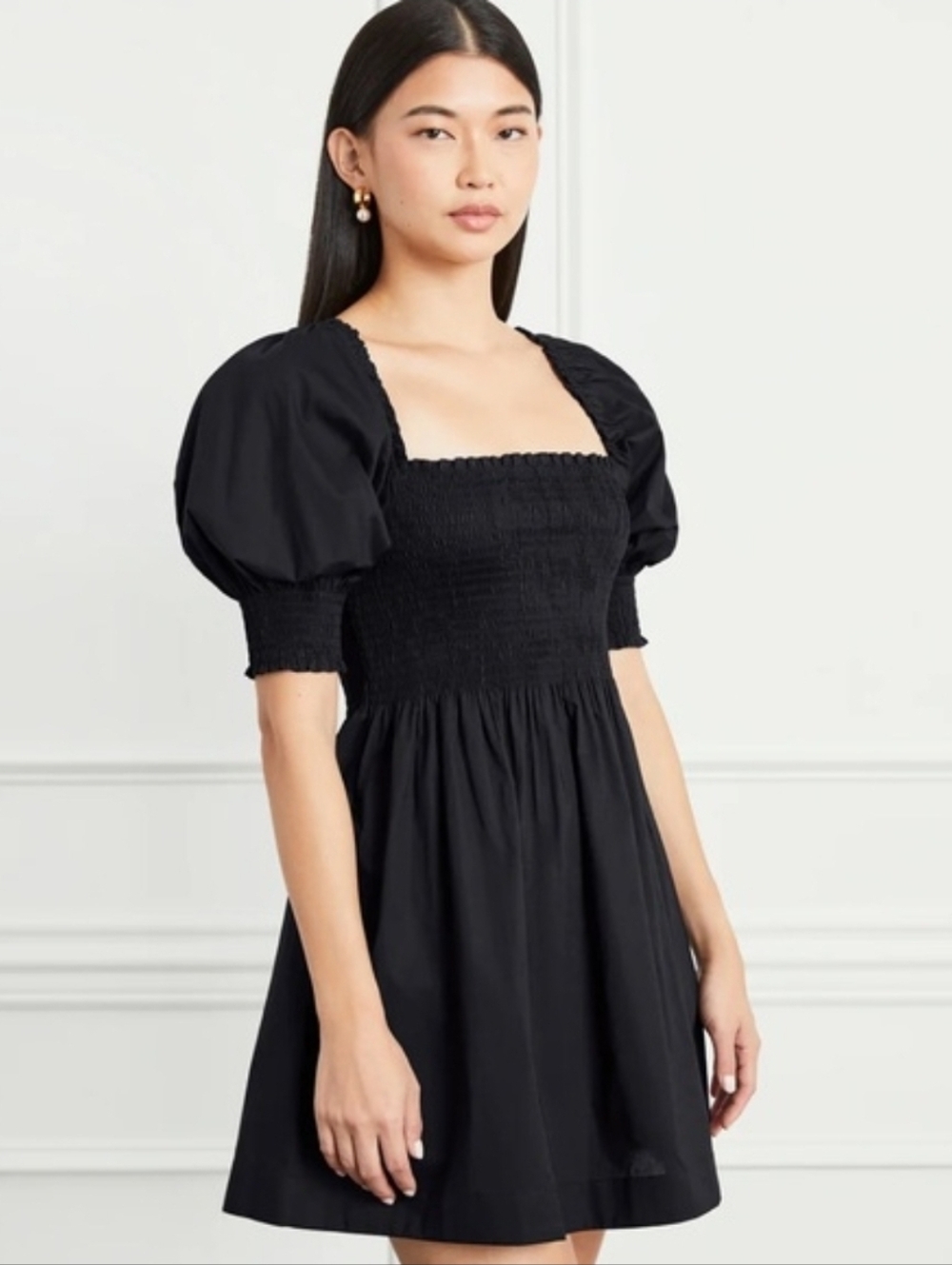 HILL HOUSE ATHENA NAP DRESS BLACK MEDIUM